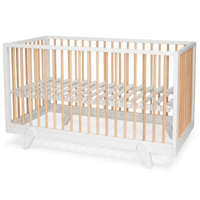 lit-petipeton-blanc-vu-trois-quarts-sommier-haut Lit Petipeton 70x140cm blanc et bois de trois quarts sommier haut