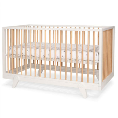 lit-petipeton-blanc-vu-trois-quarts-sommier-haut-matelas Lit Petipeton 70x140cm blanc et bois de trois quarts avec matelas sommier haut