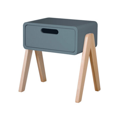 chevet-petit-robot-gris-souris-pieds-bois Chevet Petit Robot gris souris pied en bois naturel