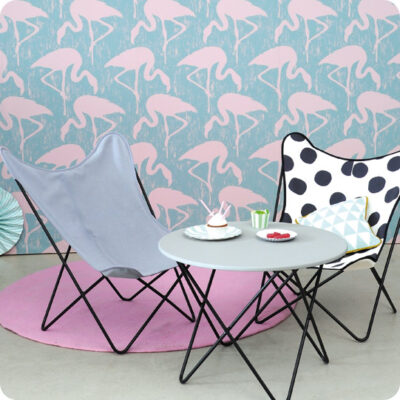 table-haricot-deux-chaises-assorties Table Haricot avec deux chaises assorties