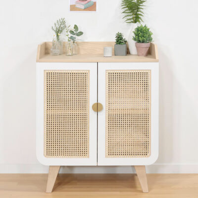 grand-buffet-zen-blanc-frene-cannage-vue-face-interieur-minimaliste Grand buffet Zen blanc frêne cannage vue de face intérieur minimaliste