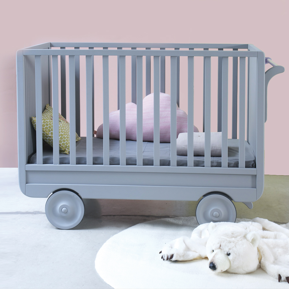 lit-roulotte-gris-chambre-bebe Lit Roulotte gris chambre bébé