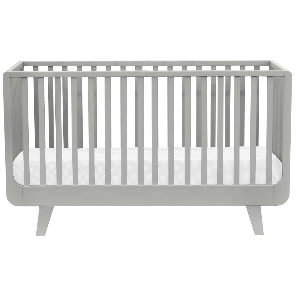 Lit bébé Joli Môme gris vue de face