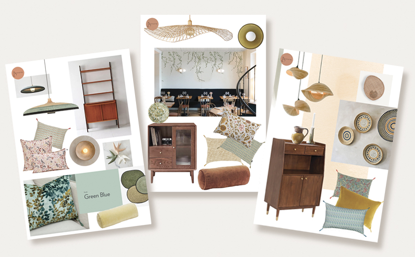 Planches tendances projet de décoration Laurette