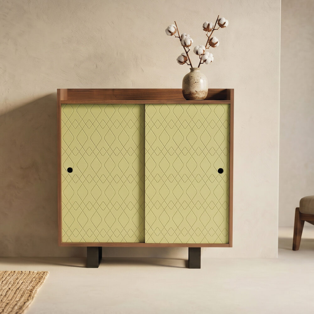 Buffet portes coulissantes ambiance Japandi