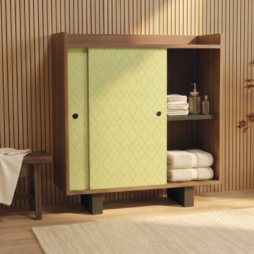 Buffet Sharotto porte ouverte ambiance sdb