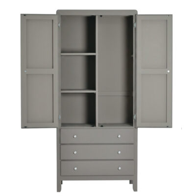 armoire-trois-temps-vert-de-gris-1-porte-ouverte Armoire à 3 temps